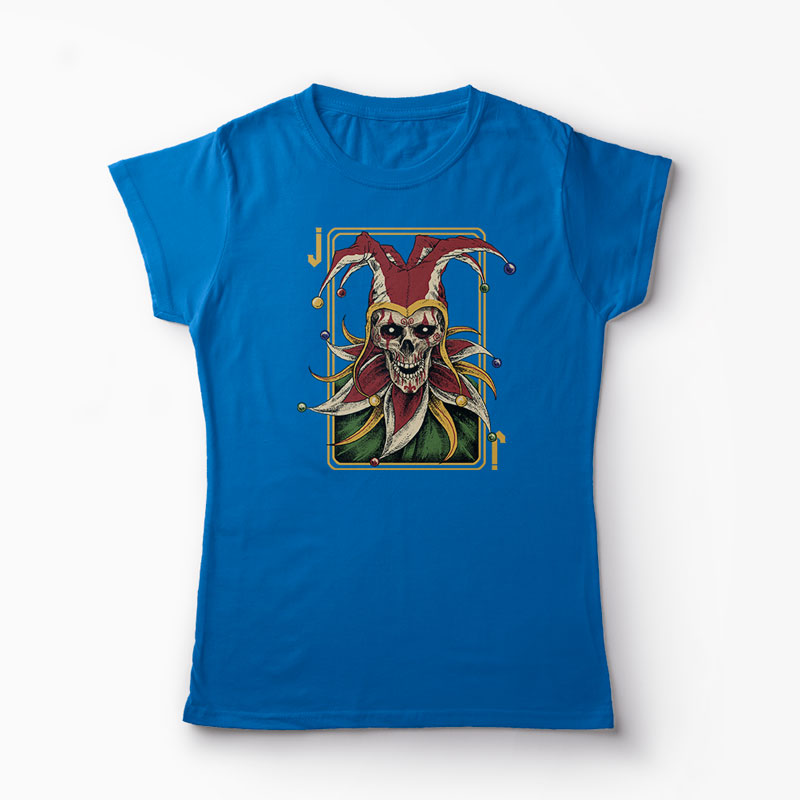 Tricou Poker Joker - Femei-Albastru Regal